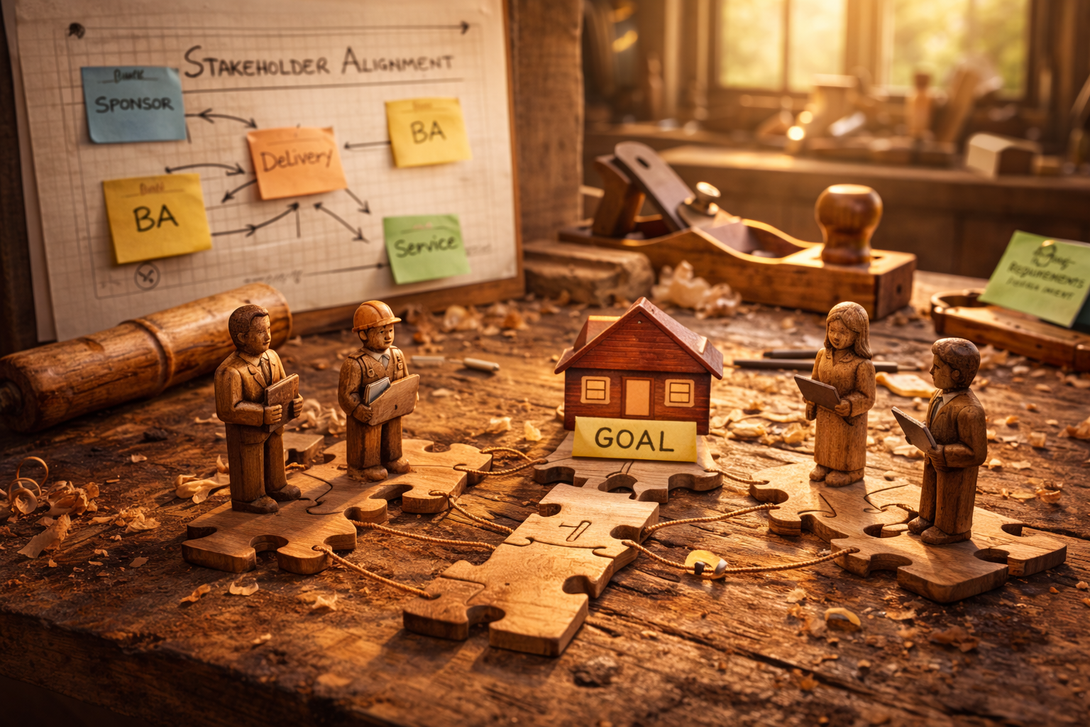 Illustration: stakeholders moving together